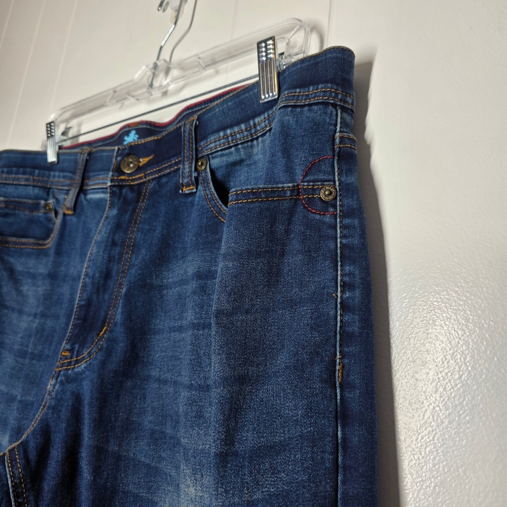 Nat Nast Mens Straight Leg Stretch Denim Jeans Dark Wash Blue W36 L30 - Picture 11 of 12